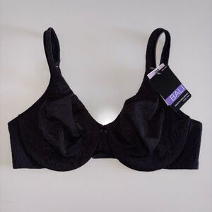 Bali Smooth Indulgence Underwire Bra NWT Black Stretch Lace Size 38D NEW
